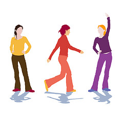 Image showing woman silhouettes