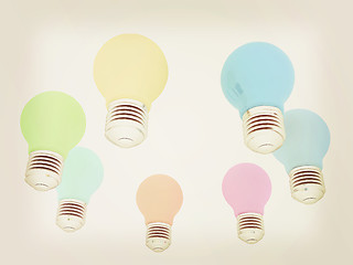 Image showing lamps. 3D illustration. Vintage style.