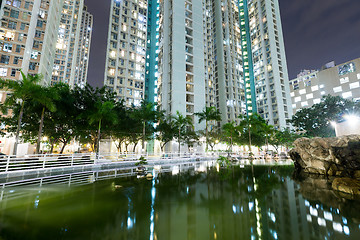 Image showing Residential building at night