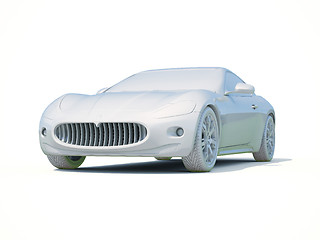 Image showing 3d Car White Blank Template