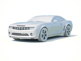 Image showing 3d Car White Blank Template