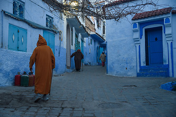 Image showing Chefchaouen, the blue city in the Morocco.