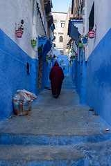 Image showing Chefchaouen, the blue city in the Morocco.