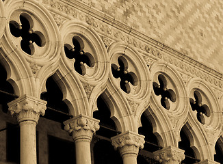 Image showing Venice, Italy - Columns perspective