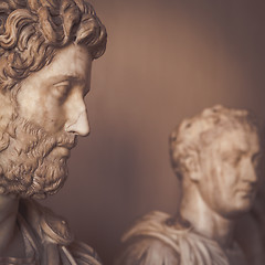 Image showing VENICE, ITALY - JUNE 27, 2016: Statues detail in Palazzo Ducale 