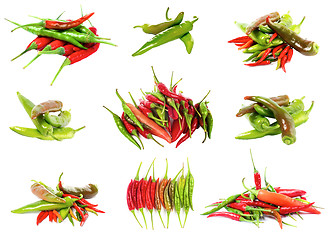 Image showing Collection of Chili Peppers