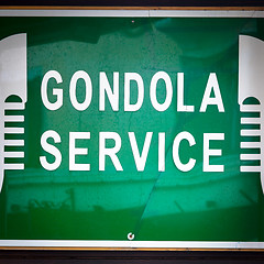 Image showing Gondola Service Sign
