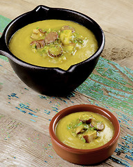 Image showing Pea Soup with Smoked Sausages