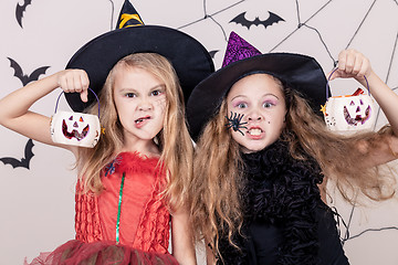 Image showing Happy children on Halloween party