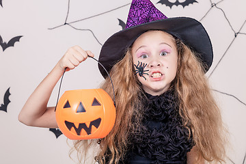 Image showing Happy girl on Halloween party