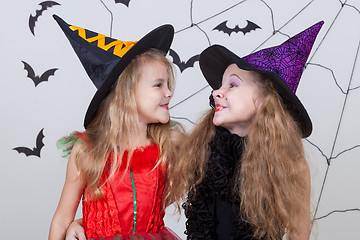 Image showing Happy children on Halloween party