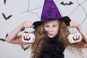 Image showing Happy girl on Halloween party