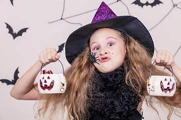 Image showing Happy girl on Halloween party