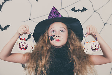 Image showing Happy girl on Halloween party