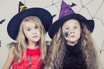 Image showing Happy children on Halloween party