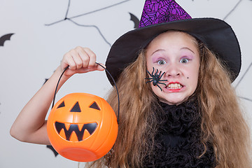 Image showing Happy girl on Halloween party