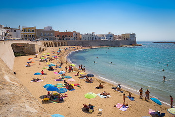 Image showing GALLIPOLI, ITALY - 28th August 2017: turism during summer season