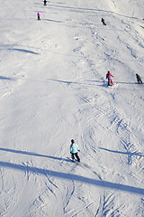 Image showing Downhill skiing