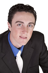Image showing Close up of a young businessman - white background