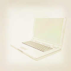 Image showing Laptop computer. 3d render. Vintage style.