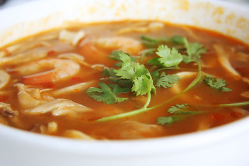 Image showing Spicy thomyam soup
