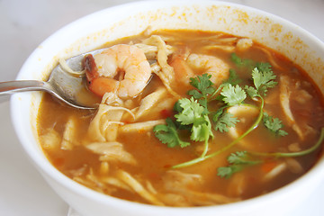 Image showing Spicy thomyam soup