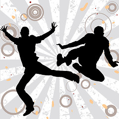 Image showing jumping men