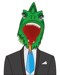 Image showing Dragon in suit