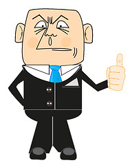 Image showing Cartoon men in suit