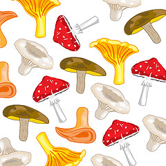 Image showing Colorful mushroom background