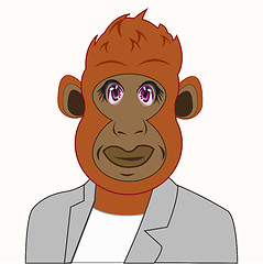 Image showing Gorilla in suit
