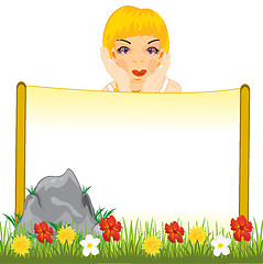 Image showing Nature poster and girl