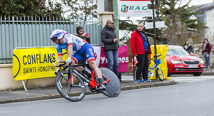 Image showing The Cyclist Mickael Delage - Paris-Nice 2016