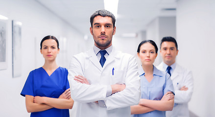 Image showing group of medics or doctors at hospital