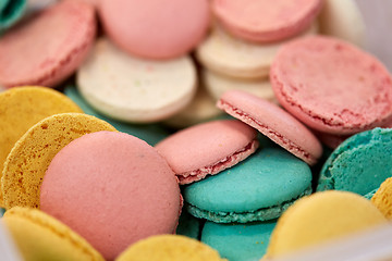 Image showing close up of macarons