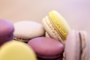 Image showing close up of macarons