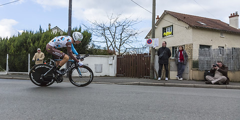 Image showing The Cyclist Mikael Cherel - Paris-Nice 2016 