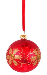 Image showing Christmas bauble on white