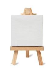 Image showing Small easel and canvas