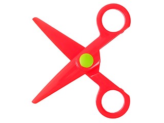 Image showing Small red scissors