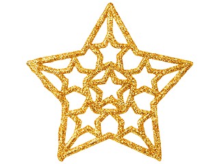 Image showing Christmas star on white