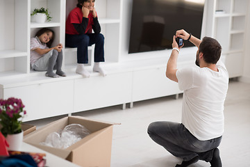 Image showing Photoshooting with kids models