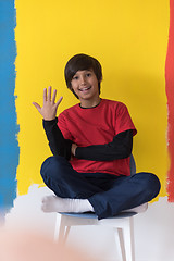 Image showing Portrait of a happy young boy