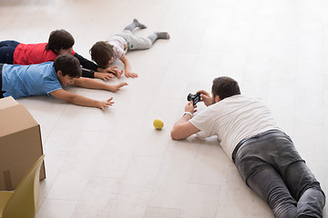 Image showing Photoshooting with kids models