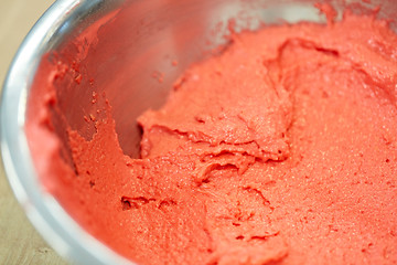 Image showing macaron batter or ice cream in bowl