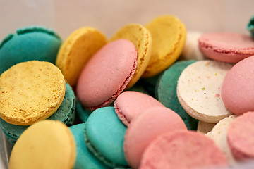 Image showing close up of macarons