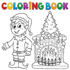 Image showing Coloring book Christmas thematics 8