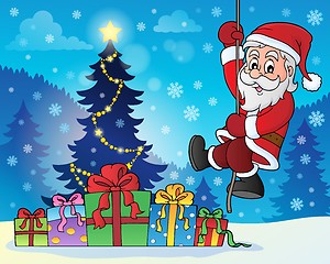 Image showing Climbing Santa Claus theme image 7