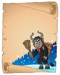 Image showing Parchment with Krampus theme 2