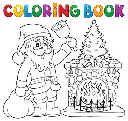 Image showing Coloring book Santa Claus thematics 1